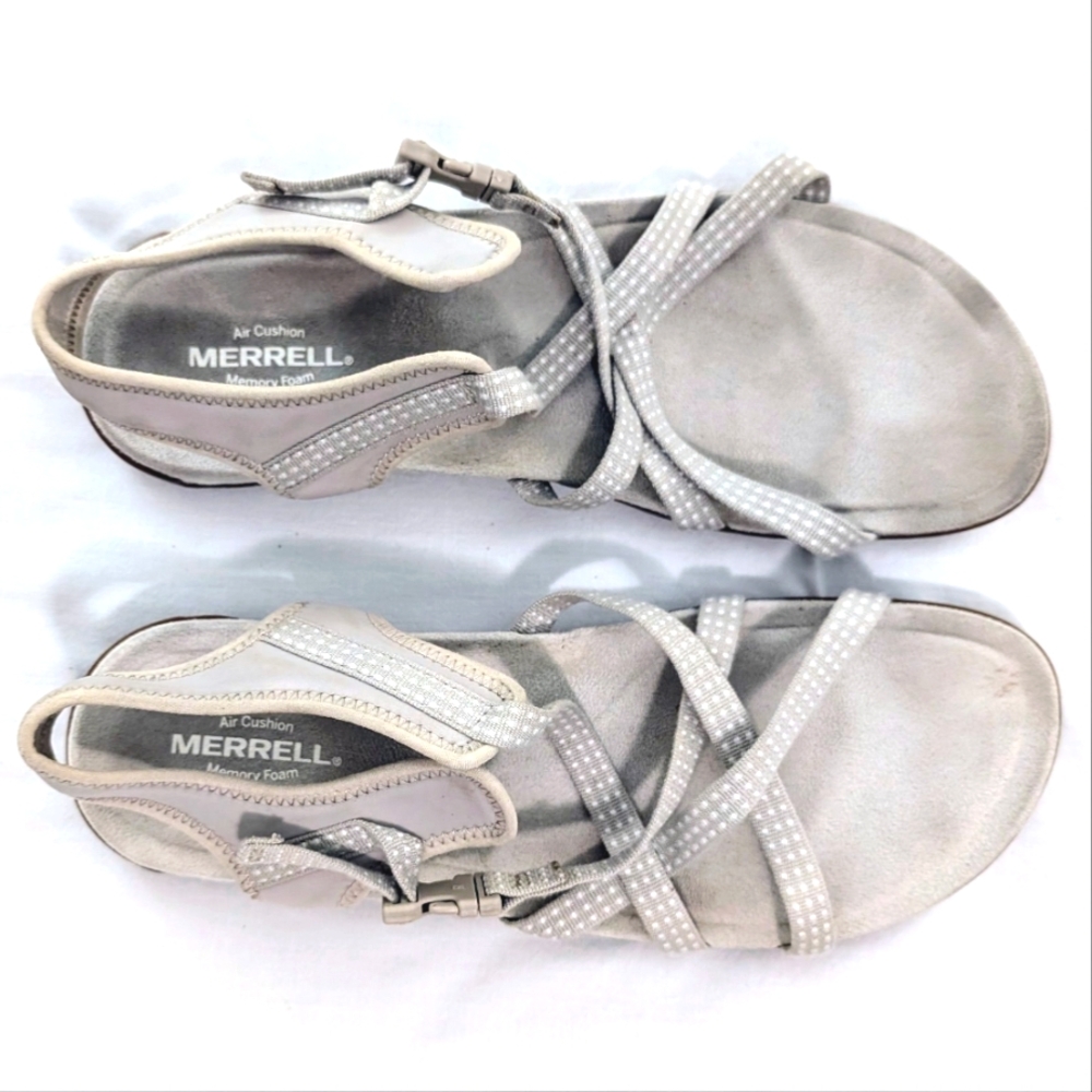 Merrell District Muri Lattice Sandals Silver Lining Argent Size 11